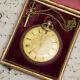 30mm Miniature Repeater 18k Gold Repeating Antique Pocket Watch Moulinier Geneve