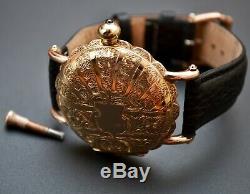 41mm J. Jurgensen circa 1850 solid gold 14K hunter antique mens watch vintage