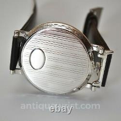 47mm vintage mens Rolex chronometer antique military mens trench watch silver