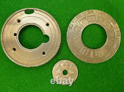 4 Champleve Watch Dial white bronze for verge fusee pocket pair cased 3 parts
