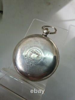 58mm Antique solid silver gents Improved Patent pocket watch 1915 WithO ref2121