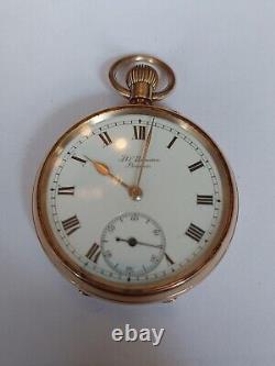 9ct gold J. W. Benson antique pocket watch
