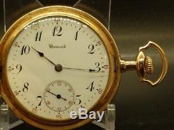 ALL E. Howard Mens Antique Gold Filled Pocket Watch Scarce Working Clean
