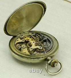 ALPINA Swiss made vintage military chronograph pocket watch, tachymeter scale