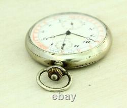 ALPINA Swiss made vintage military chronograph pocket watch, tachymeter scale