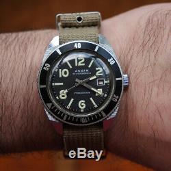 ANKER Oversize Military vintage Diver watch UMF-Ruhla DDR 1970er