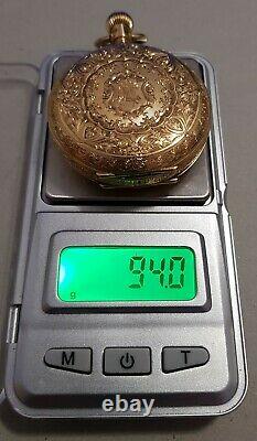 ANTIQUE 18K GOLD SYSTEME BREVETE No. 5356 SWISS MADE POCKET WATCH NOT WORKING