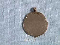 ANTIQUE 1927 9CT YELLOW GOLD BILLIARDS/SNOOKER FOB MEDAL TJS CHESTER 6.3g