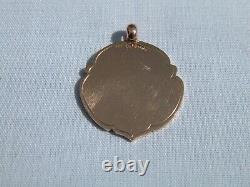 ANTIQUE 1927 9CT YELLOW GOLD BILLIARDS/SNOOKER FOB MEDAL TJS CHESTER 6.3g