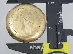 ANTIQUE CHASED SOLID 14K GOLD 40mm POCKET WATCH CASE COVER TOP 5.6g