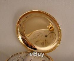 ANTIQUE ELGIN H. H. TAYLOR 14k GOLD FILLED BOX HINGE FANCY DIAL 18s POCKET WATCH