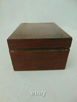 ANTIQUE FRENCH 19th CENTURY VICTORIAN WOODEN POCKET WATCH DISPLAY CASE BOX