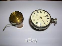 ANTIQUE GADGET CANE With2 HEADS INCLUDING VERGE FUSE POCKET WATCH-EXCELLENT COND