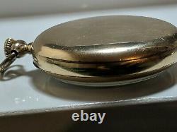 ANTIQUE GOLD PLATED DENNISON 20 YEARS POCKET WATCH WORKING serial No, 1025512