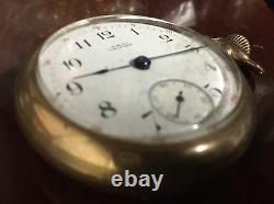 ANTIQUE POCKET WATCH A. W. CO. WALTHAM-15 JEWEL-Subdial-Red Second Indices-1902