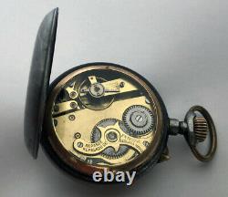 ANTIQUE Pocket Watch BREVET +42376 Calendar Universel 24 Hours Enamel Dial
