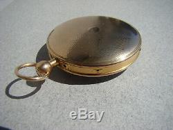 ANTIQUE RARE FRENCH 18K SOLID GOLD DUPLEX QUARTER REPEATER POCKET WATCH c. 1830