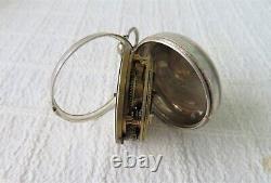 ANTIQUE SILVER PEAR CASE POCKET WATCH, MASTON LOND, 18THC/19THC Mov, later case