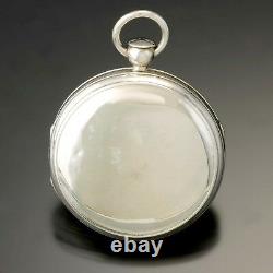 ANTIQUE SILVER VERGE ALARM POCKET WATCH CA1710s FRENCH LOUIS CURE, EARLY ALARM