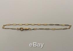 ANTIQUE SOLID 18K YELLOW GOLD POCKET WATCH CHAIN 19th