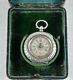 Antique Swiss Silver Ladies Pocket Watch In Retailers Box C1890 Spares Or Repair