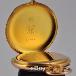 ANTIQUE ULYSSE NARDIN HEAVY 55gr / U$1800 SOLID 18K GOLD OPEN FACE POCKET WATCH