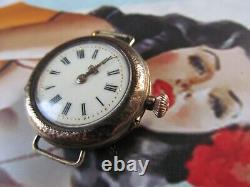 ANTIQUE solid 9ct gold small POCKET WATCH