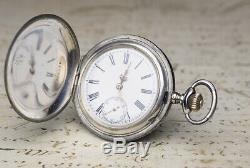 AUSTRIAN IMPERIAL PRESENTATION WATCH Niello Silver Antique Pocket Watch