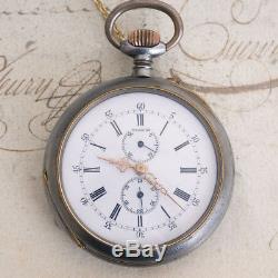 AUTOMATIC SELF WINDING RARE Antique Pocket Watch by Wuilleumier Freres