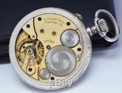 A. Lange & Sohne Veb Glashutte Antique Silver 0.900 Pocket Watch