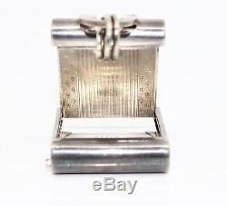 A Splendid Antique Art Deco Sterling Silver 925 Enamelled Rolex Purse Watch