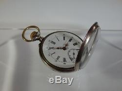 Amazing Antique Silver Pocket Watch-hertha-with Memento Mori Skull-silver Chain