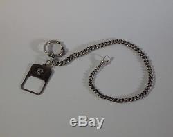 Amazing Antique Silver Pocket Watch-hertha-with Memento Mori Skull-silver Chain
