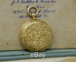An Antique 18k Solid Gold Miniature Jean-François Bautte Pocket/Pendent Watch