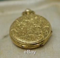 An Antique 18k Solid Gold Miniature Jean-François Bautte Pocket/Pendent Watch
