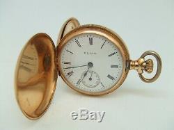 Antique14k solid gold elgin pocket watch