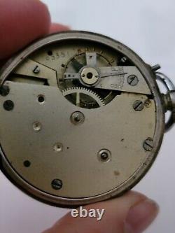 Antique 0,800 silver erotic pocket watch with automatic animation