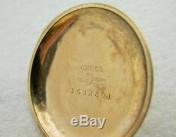 Antique 0s Elgin Fancy Dial 15j Gold Filled Hunter Case Pocket Watch