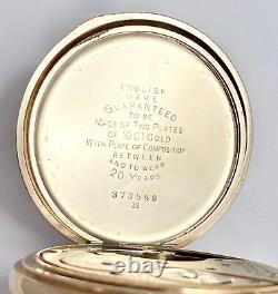 Antique 10ct Gold Filled Waltham U. S. A Full Hunter Traveler Pocket Watch c. 1908