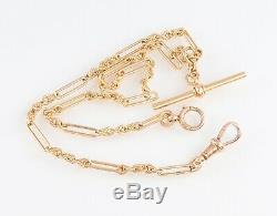 Antique 14Ct 14K Gold Ornate Albert Dress Watch Chain