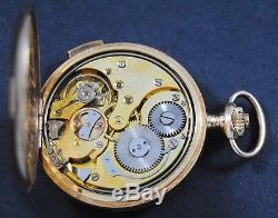 Antique 14K 14CT Solid Yellow Gold Quater 1/4 Hour Repeater Vintage Pocket Watch