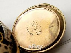 Antique 14K Gold Filled American Waltham Pocket Watch Criterion Hunters Case 6S