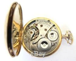 Antique 14K Solid Gold WALTHAM Pocket Watch, 16S, 15J, Hunter Case, Run, 84 Grams