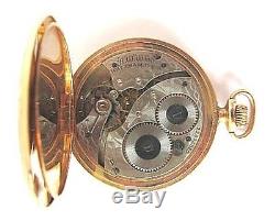 Antique 14K Solid Gold Waltham Pocket Watch, Hunter Case, S12,65.7 Grams, RUN