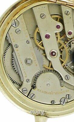 Antique 14 Kt Yellow Gold Pocket Watch Retailed by Vacheron & Constantin Geneve