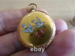 Antique 14ct Gold Fob / Top Wind Pocket Watch Working