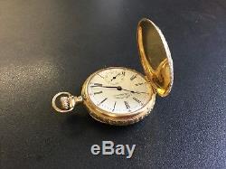 Antique 14ct Gold Waltham Hunter Pocket Watch
