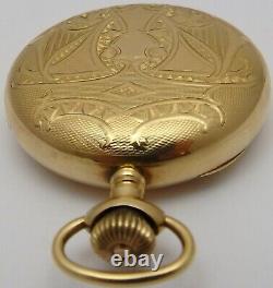 Antique 14ct gold full hunter fob watch Lady Waltham USA. In good working order