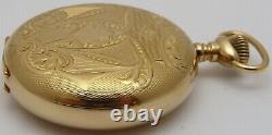 Antique 14ct gold full hunter fob watch Lady Waltham USA. In good working order