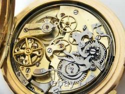 Antique 14k AUDEMARS FRERES GENEVE REPEATER Chronograph Hunter Case Pocket Watch